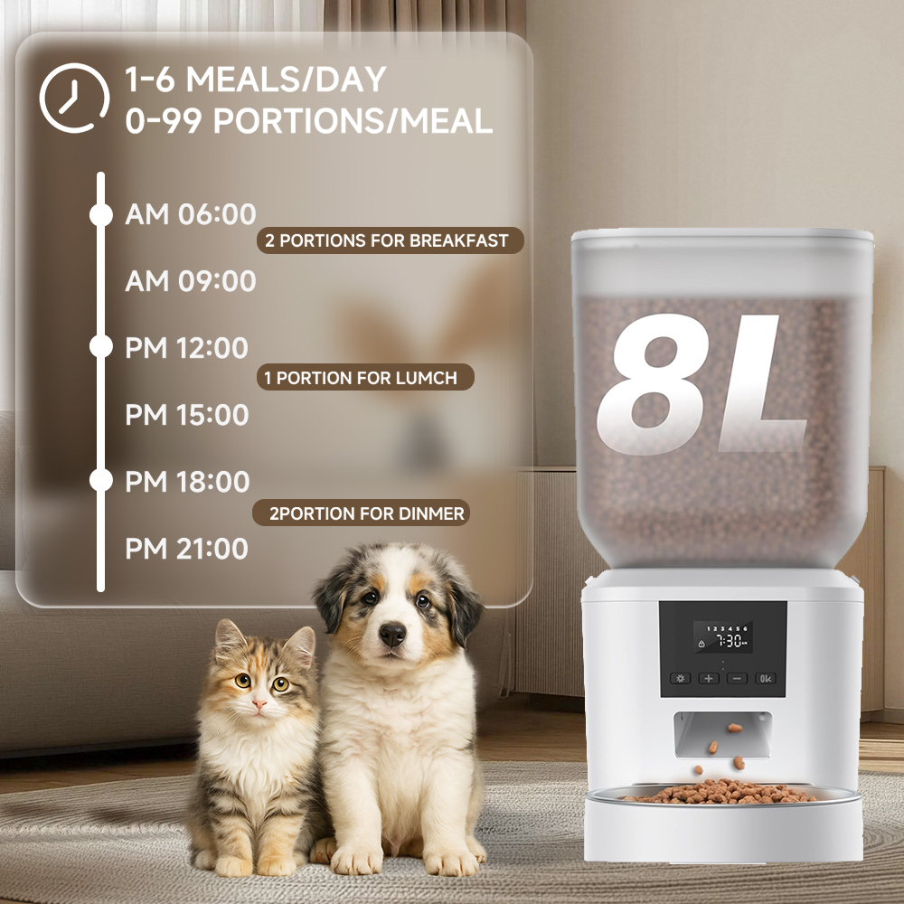 8L自動給餌器、1080Pカメラ付きビデオWiFi猫用フード - Kitchen Appliances Video のレビューと価格