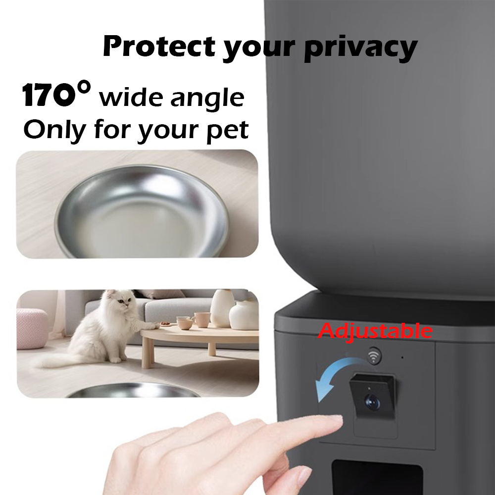 8L自動給餌器、1080Pカメラ付きビデオWiFi猫用フード - Kitchen Appliances Video のレビューと価格