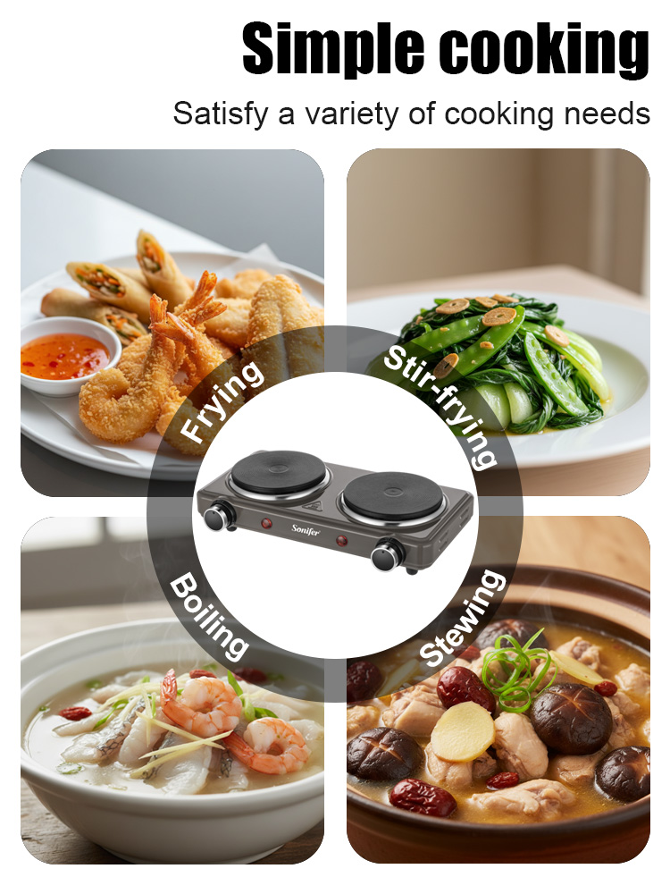 ダブルバーナー電気ストーブ Sonifer SF-3068  - Induction Cooktop Portable のレビューと価格