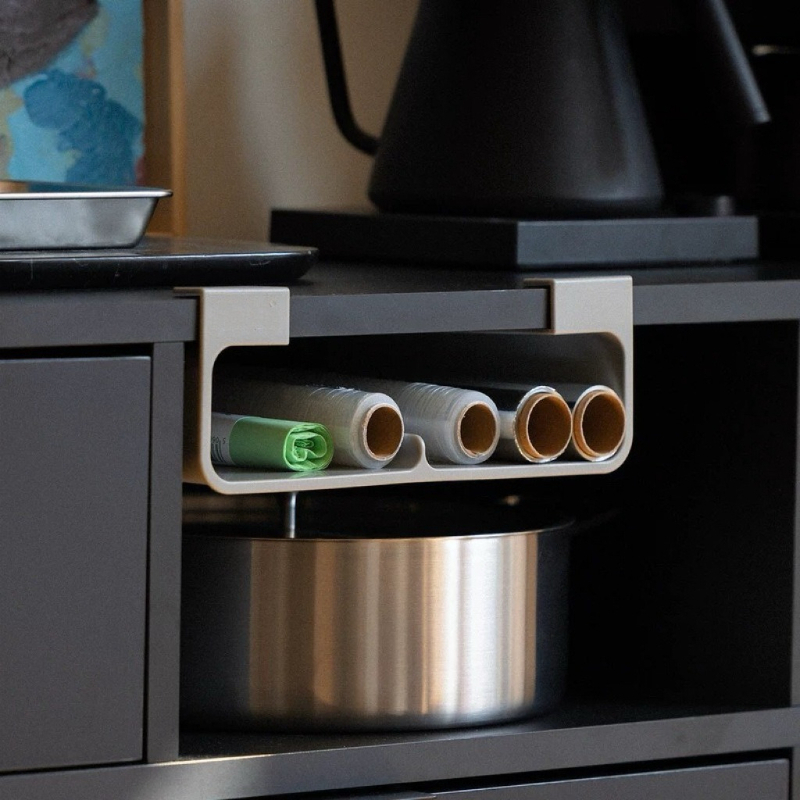 壁掛け式ラップフィルム収納ラック 穴あけ不要 キッチン用プラ - Kitchen Appliances Cabinet のレビューと価格