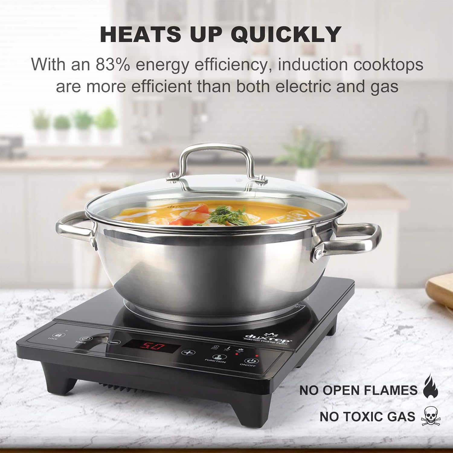 ポータブルIHクッキングヒーター、カウンタートップバーナー、 - Induction Cooktop Portable のレビューと価格