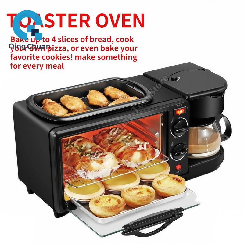 朝食マシン多機能家庭用高品質3in1サンドイッチメーカートー - Toaster のレビューと価格